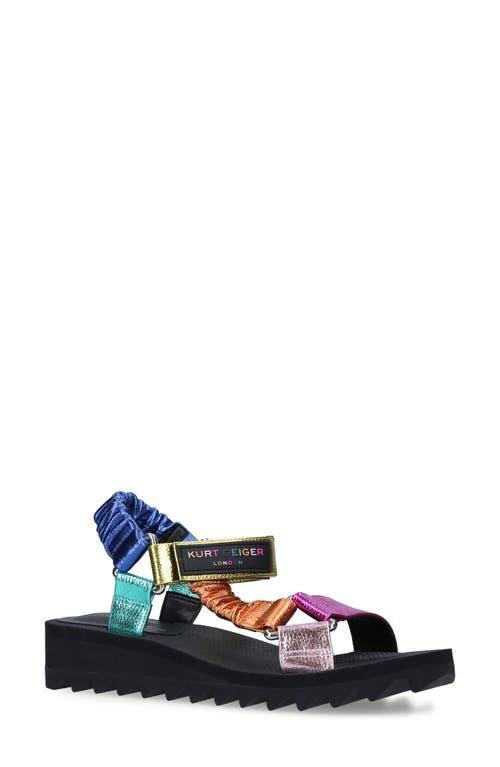 Kurt Geiger London Orion Metallic Rainbow Platform Sport Sandals Product Image