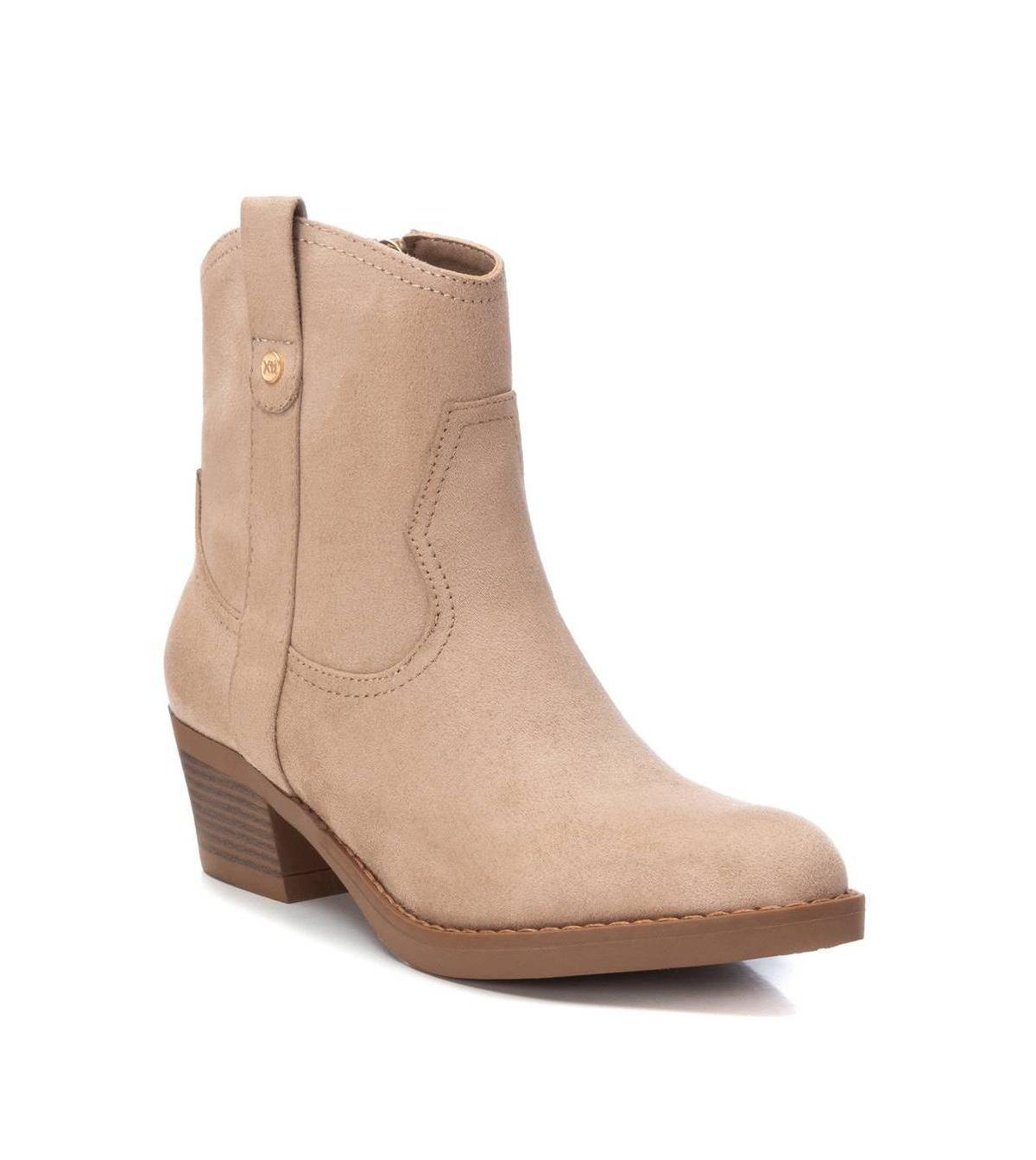 Womens Suede Italian Western Boots By Xti - Beige Product Image