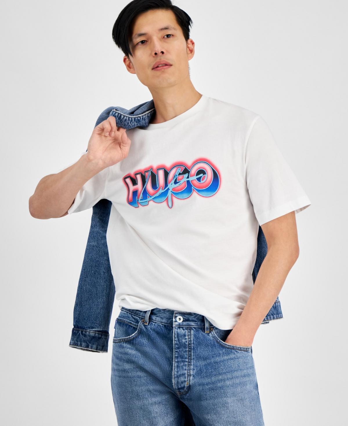 Hugo by Hugo Boss Mens Regular-Fit Logo Graphic T-Shirt Product Image