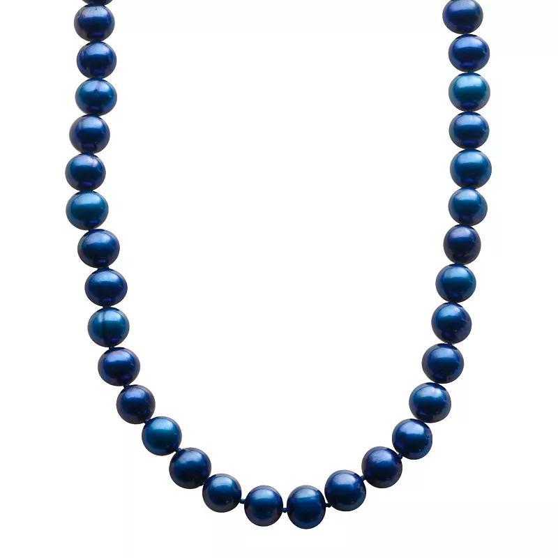 PearLustre by Imperial Dyed Freshwater Cultured Pearl Sterling Silver Necklace, Womens Blue Blue Product Image