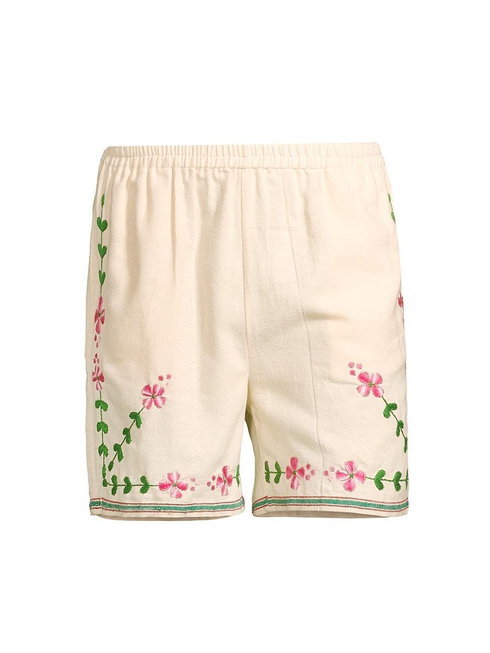 Mens Craft Heritage Floral-Embroidered High-Rise Shorts Product Image