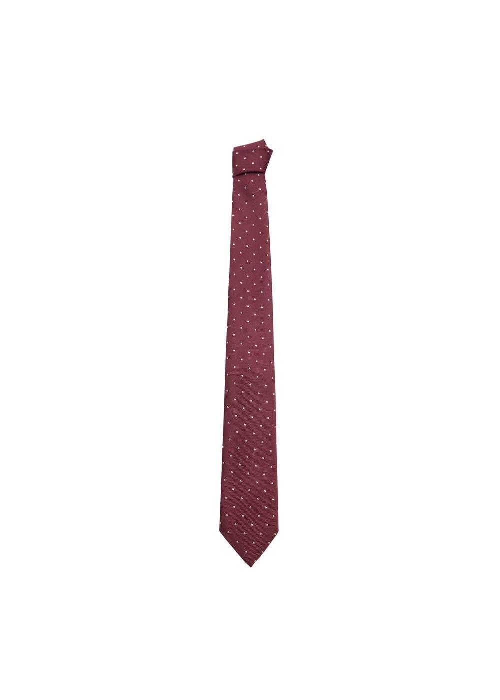 MANGO MAN - 100% mulberry silk polka dot tie - One size - Men Product Image