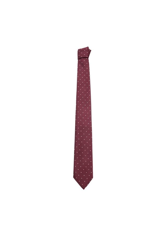 100% mulberry silk polka-dot tie - Men | MANGO USA Product Image