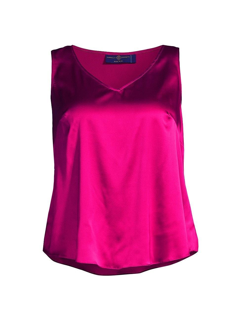 Womens Gia V-Neck Silk Top Product Image