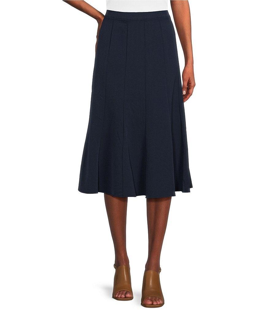 Allison Daley Petite Size City Stretch Gored Panel Skirt Product Image