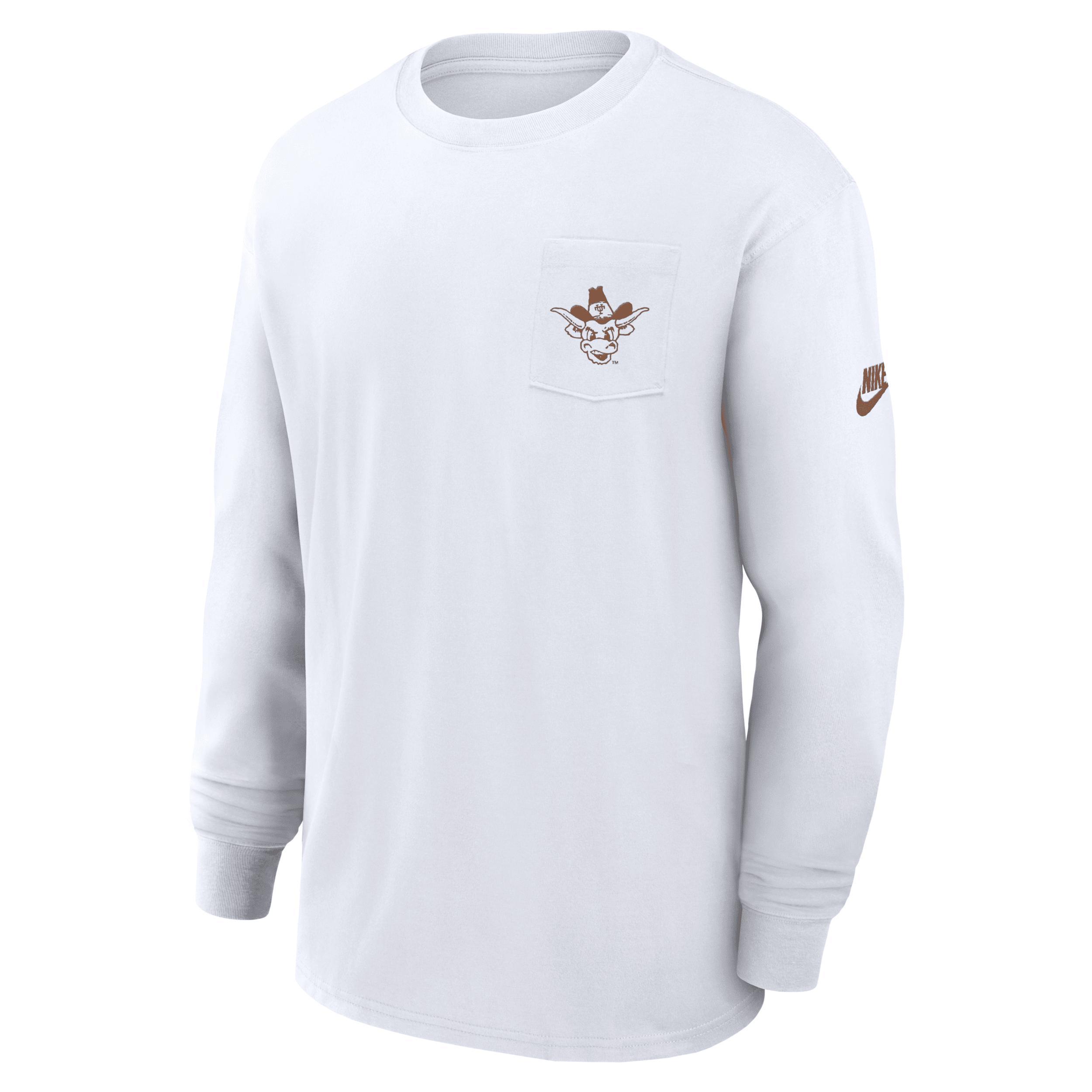 Texas Longhorns Legacy Max90 Pocket Nike Mens College Long-Sleeve T-Shirt Product Image