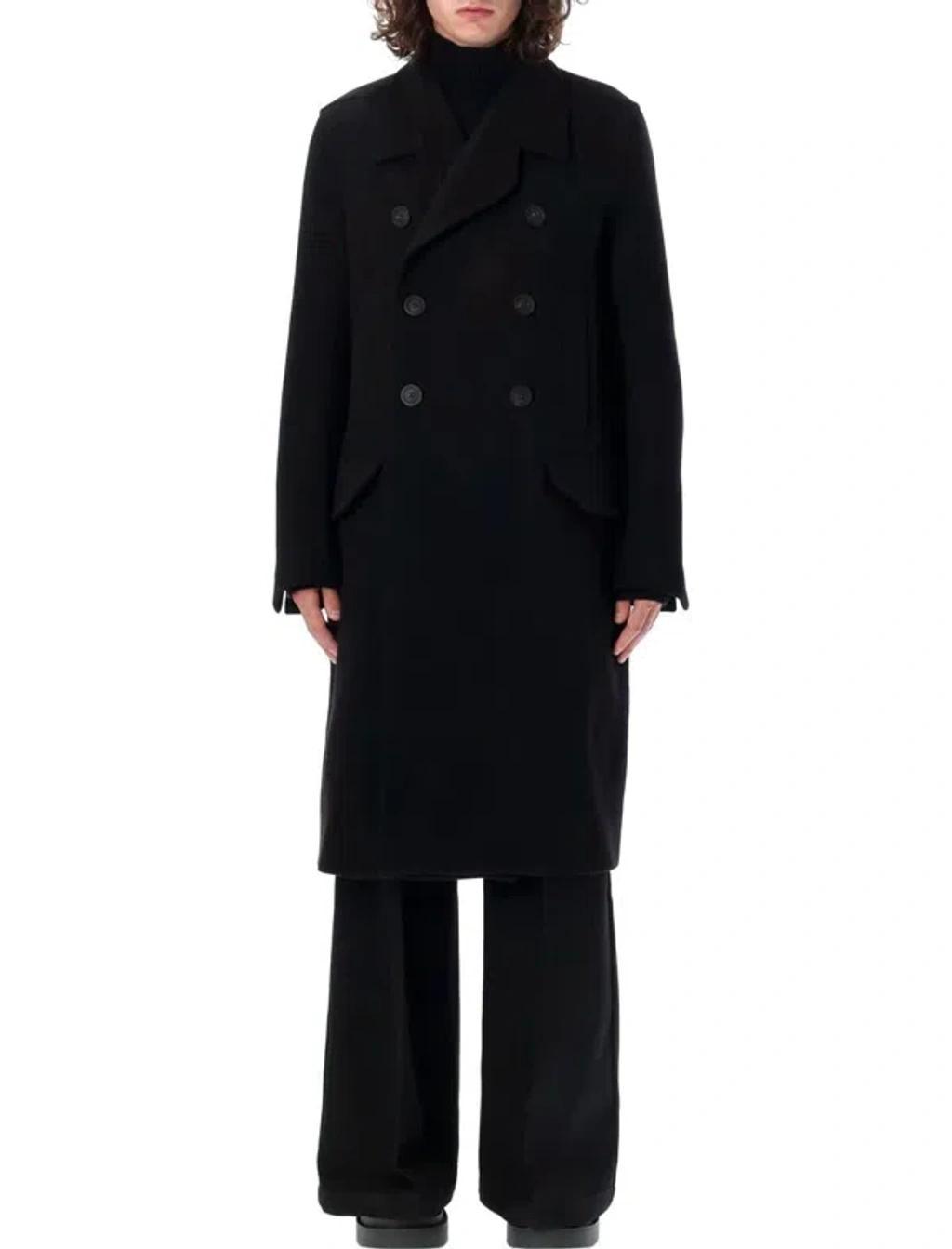 RICK OWENS Officer Coat In Black Product Image