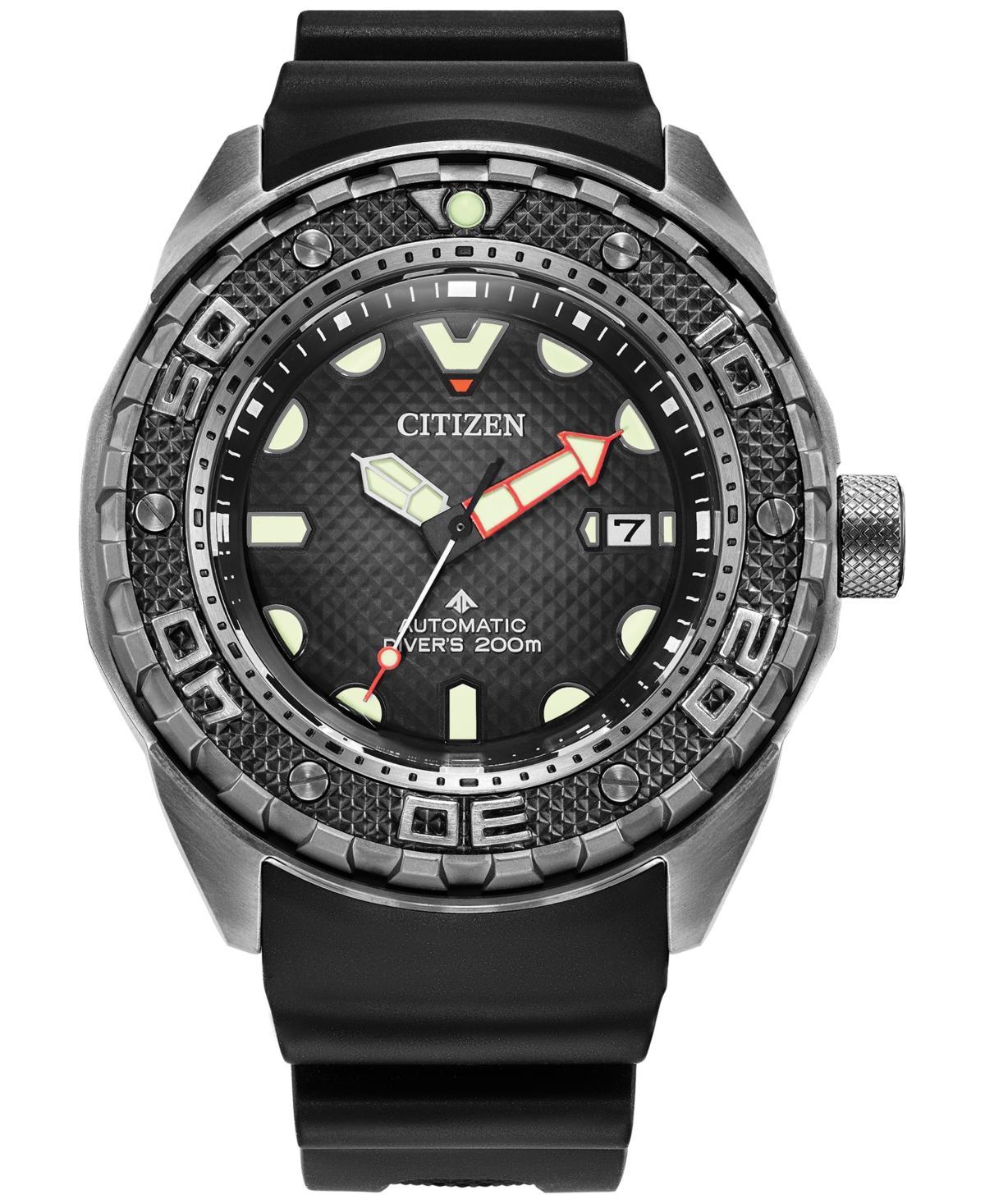 Citizen Mens Promaster Automatic Dive Black Strap Watch, 46mm Product Image