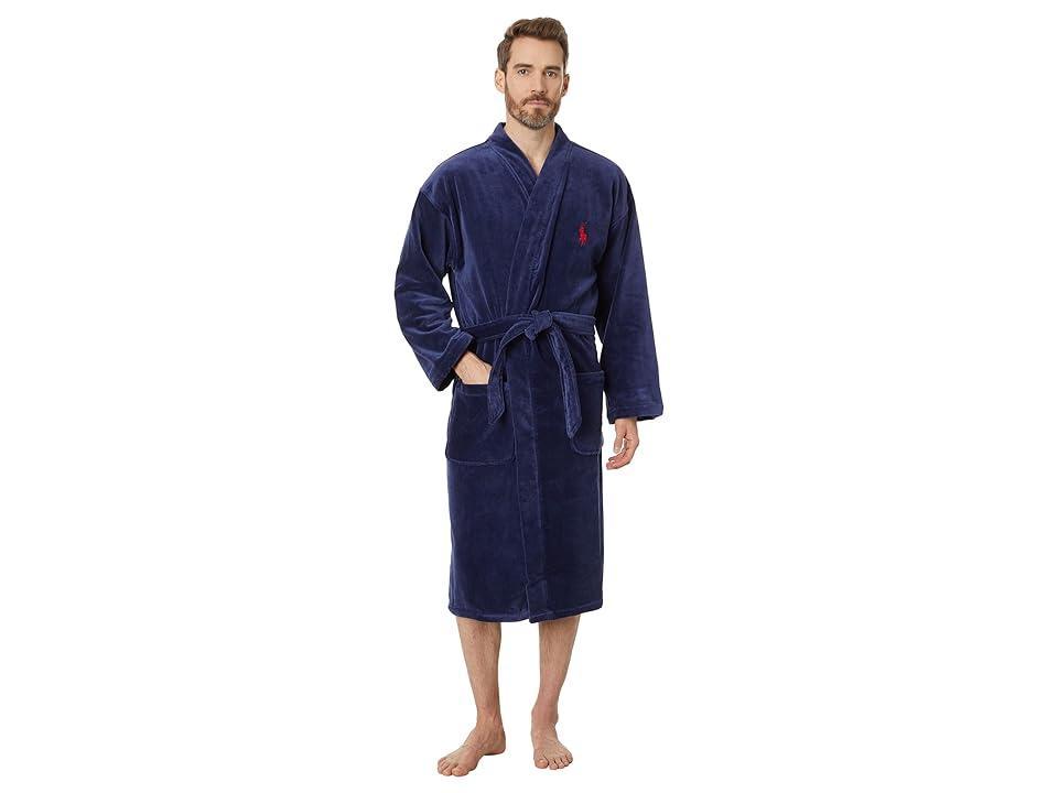 Polo Ralph Lauren Mens Sleepwear Soft Cotton Kimono Velour Robe Product Image