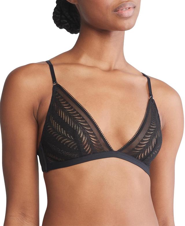 Calvin Klein Womens Sculpt Lace Unlined Triangle Bralette QF7540 Product Image