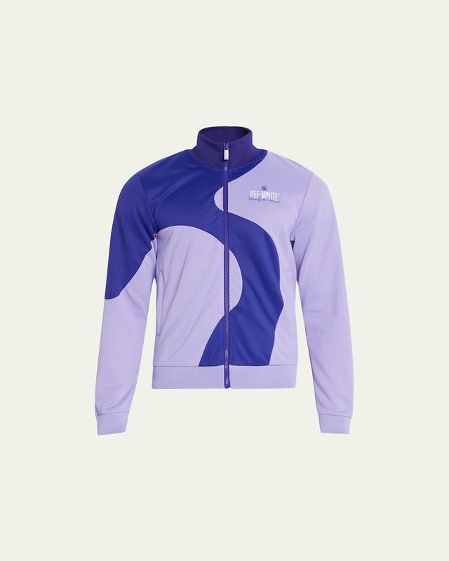 Mens Swirl Colorblock Jersey Track Jacket Product Image