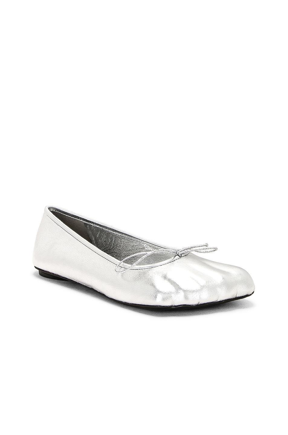 Balenciaga Fetish Ballerina In Silver in Silver - Metallic Silver. Size 38 (also in 39). Product Image