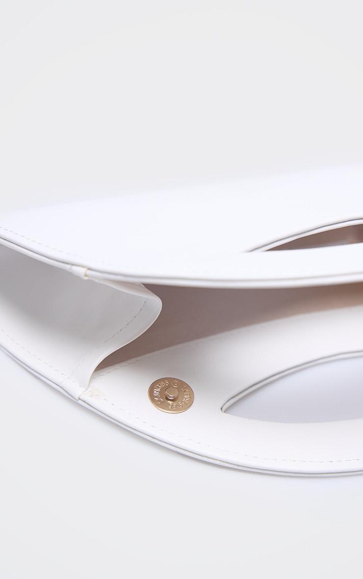 White Patent Curved Mini Bag Product Image