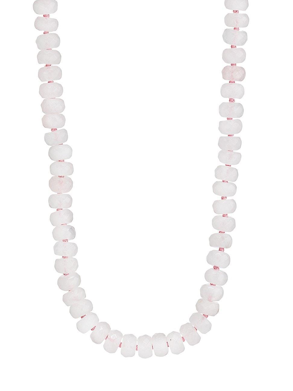 Womens Oracle 14K Yellow Gold & Rose Quartz Crystal Beaded Necklace Product Image