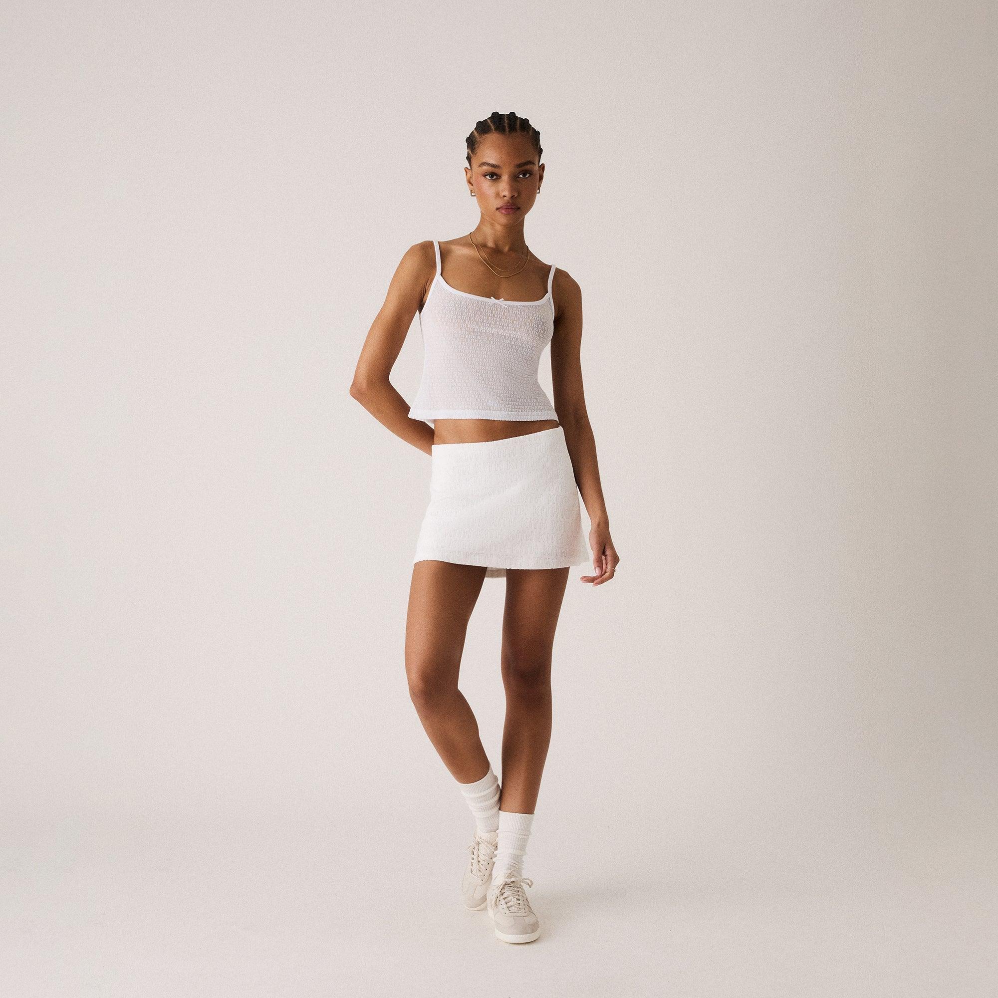 Kith Women Vera Monogram Towel Skirt - White Female Product Image