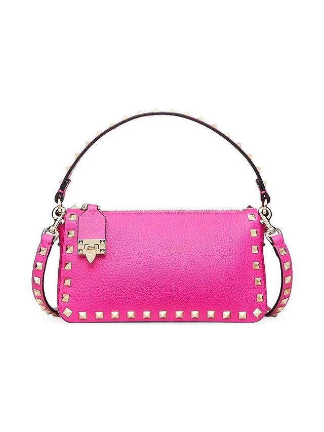 Womens Small Rockstud Grainy Calfskin Crossbody Bag Product Image