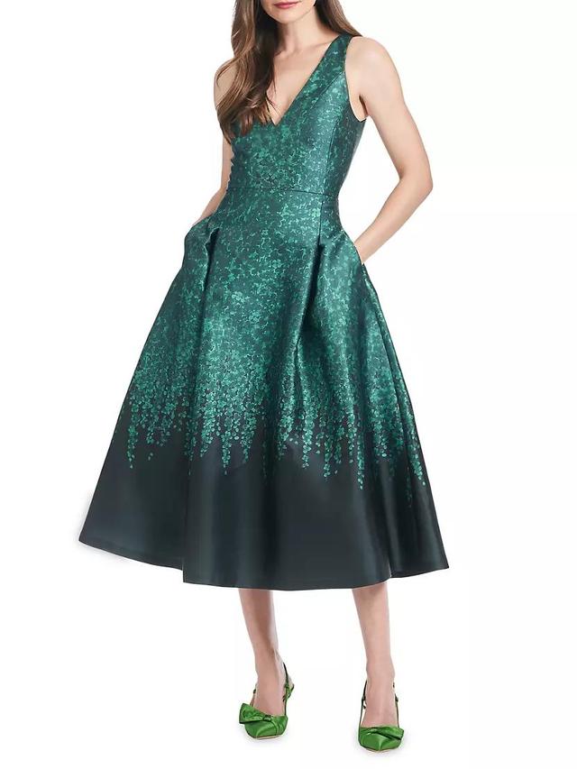 Anissa Satin A-Line Midi-Dress Product Image