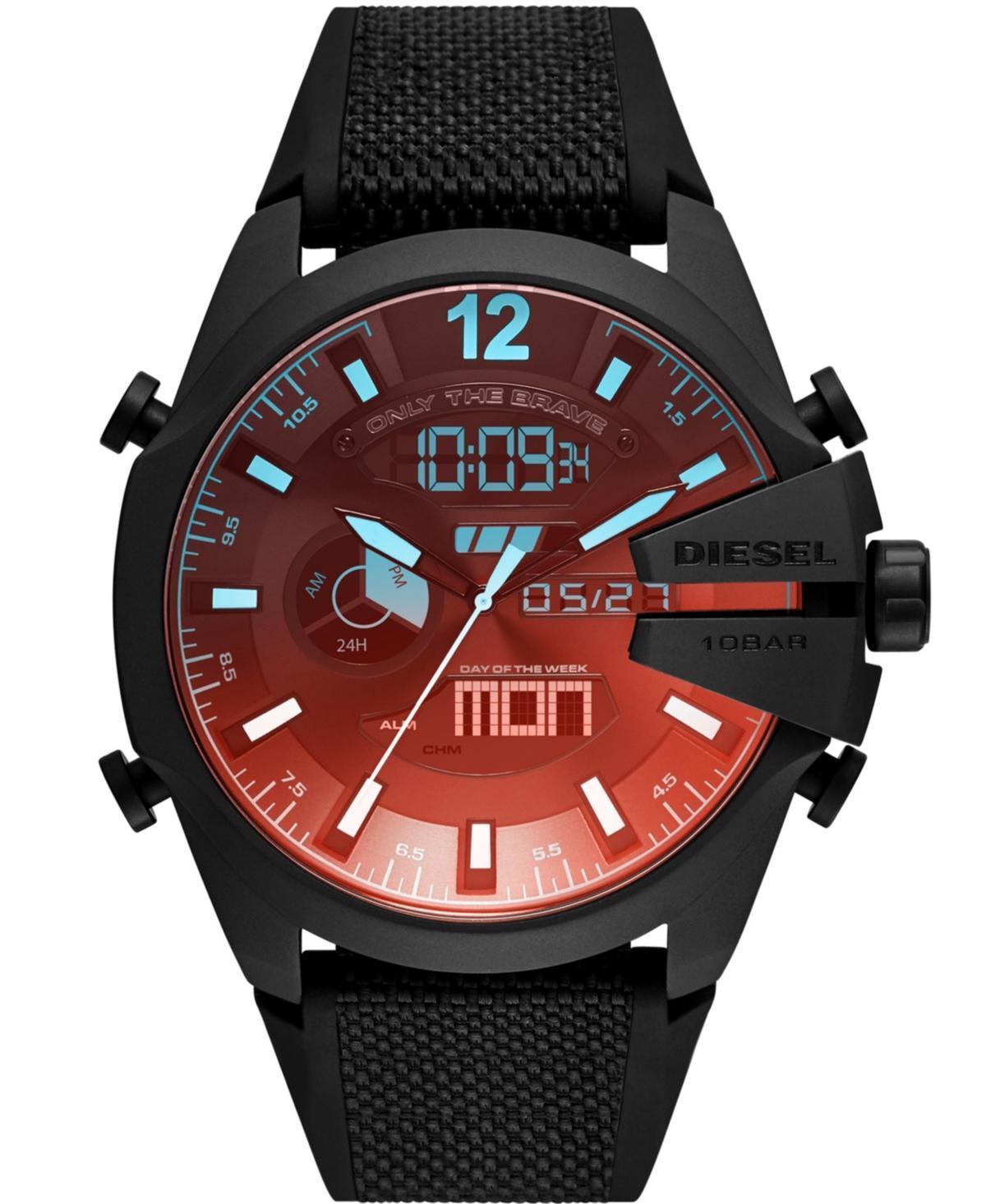 Diesel Mens Mega Chief Black Silicone Strap Watch 51mm Product Image