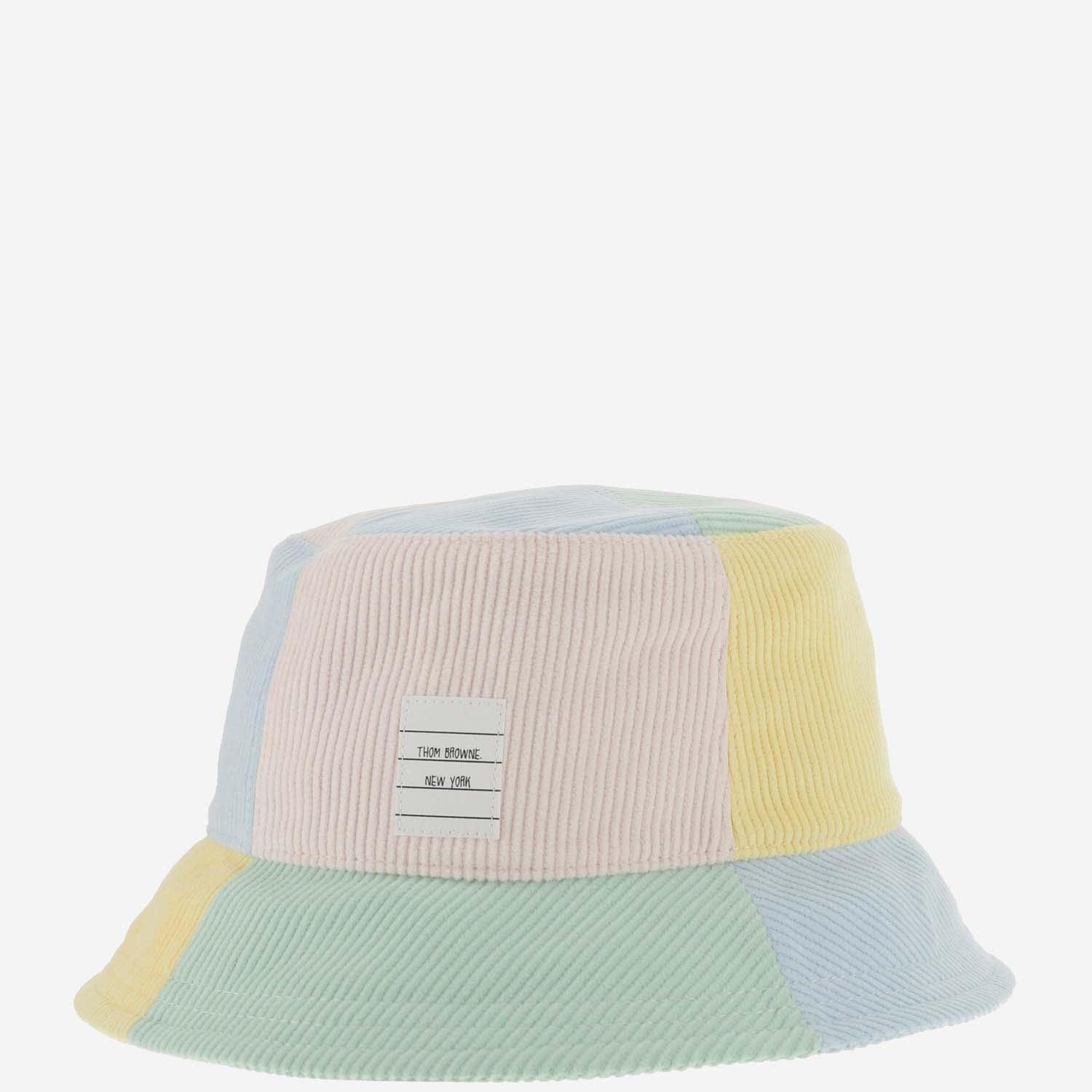 Colorblock Velvet Bucket Hat In Pink Product Image