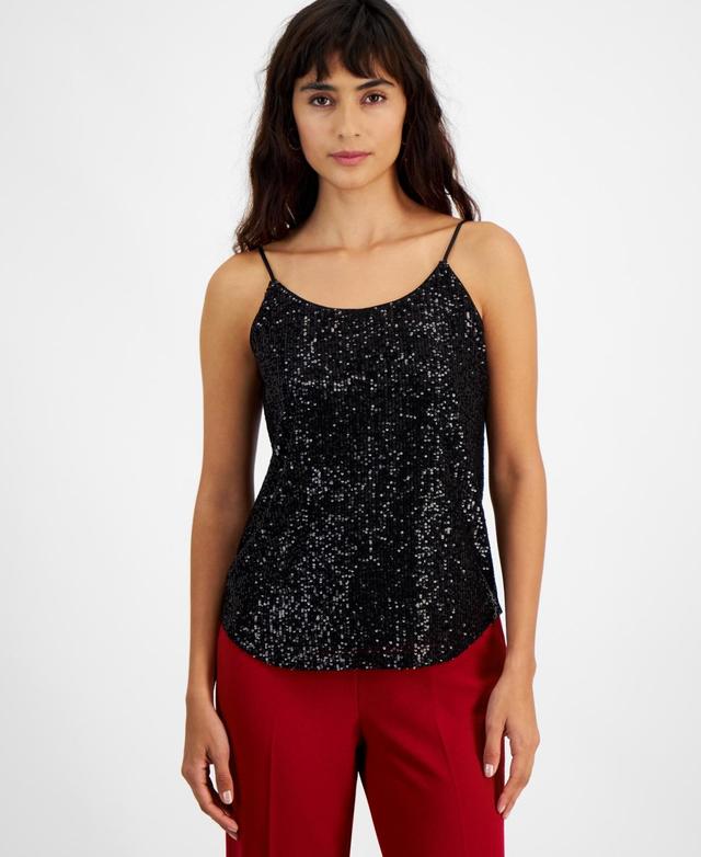 Bar Iii Womens Sequin Sleeveless Top, Created for Macys Product Image