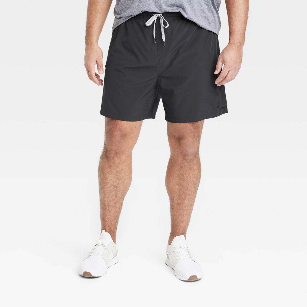 Mens Big Cargo Shorts 7 - All In Motion Black Onyx 2XL Product Image