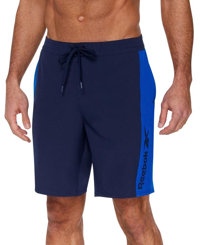 Reebok Mens 9 Colorblocked Board Shorts - Navy Product Image