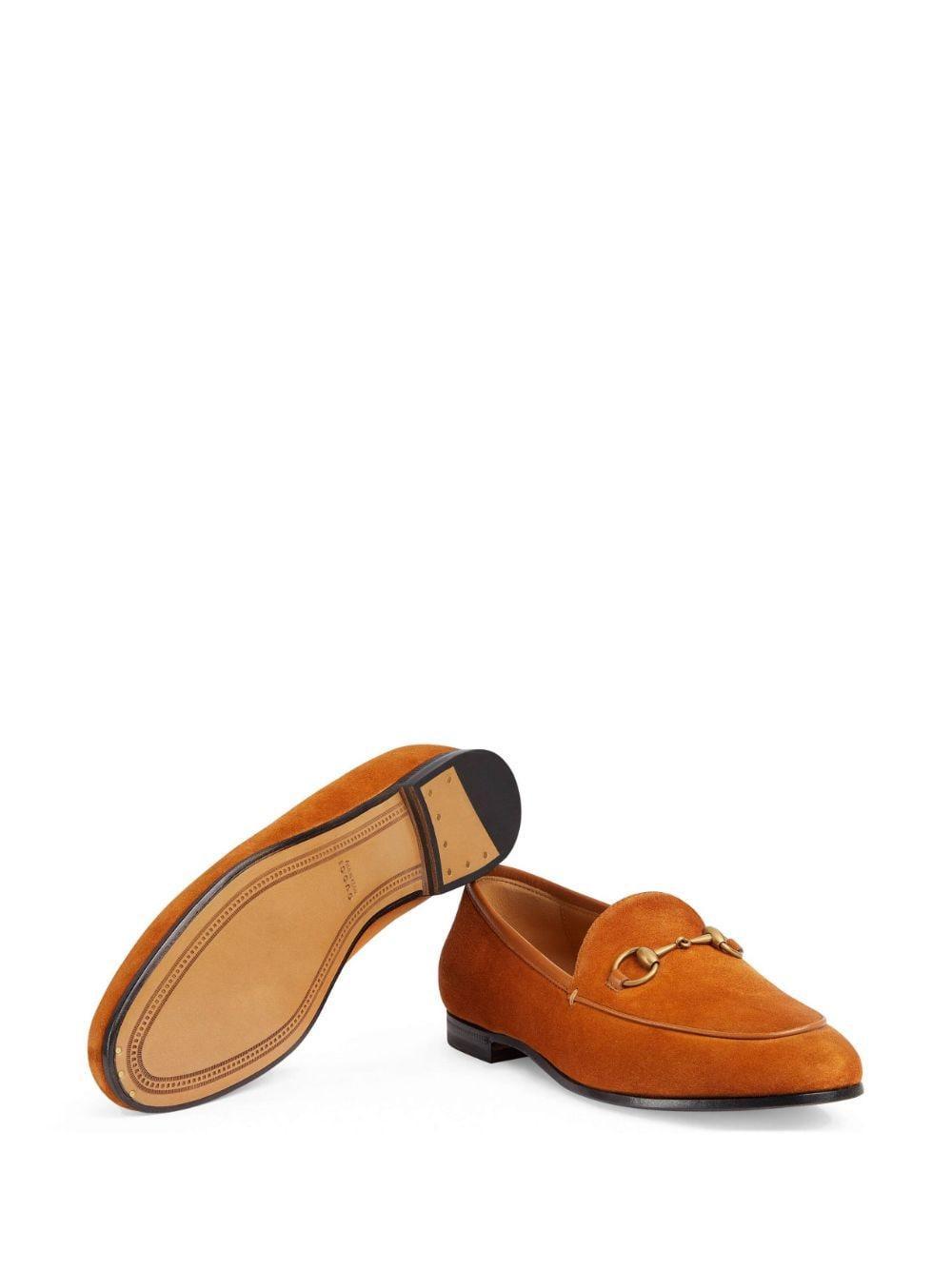 GUCCI Jordaan Suede Loafers In Cognac Product Image