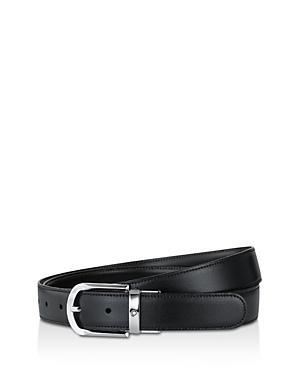 Mens Horseshoe-Buckle Reversible Leather Belt Product Image