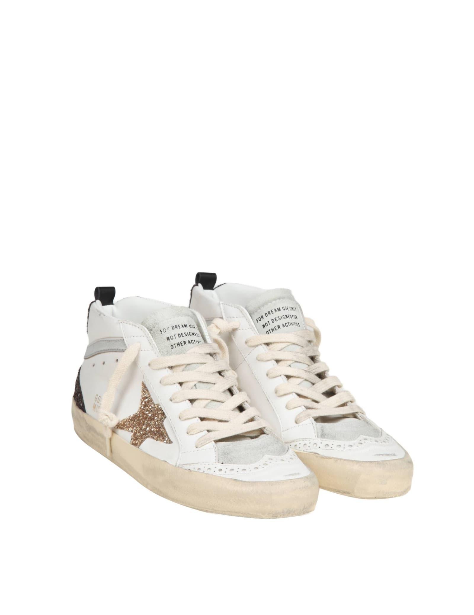 Leather And Suede Sneakers In White Product Image