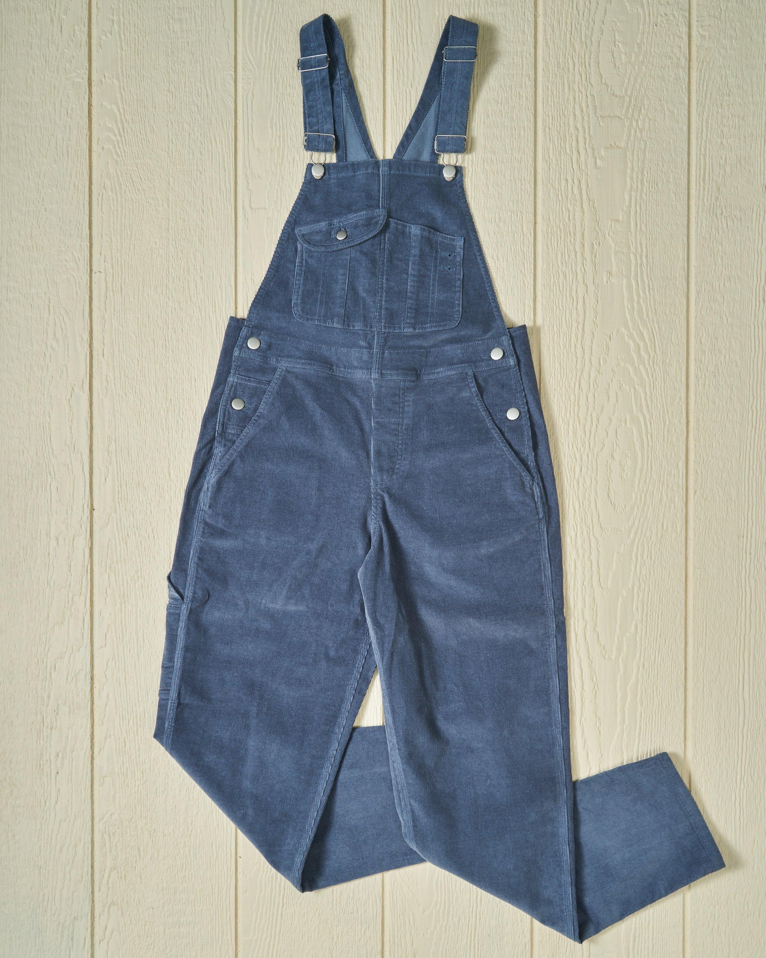 Women's Overalls in Atlantic Blue Corduroy Product Image