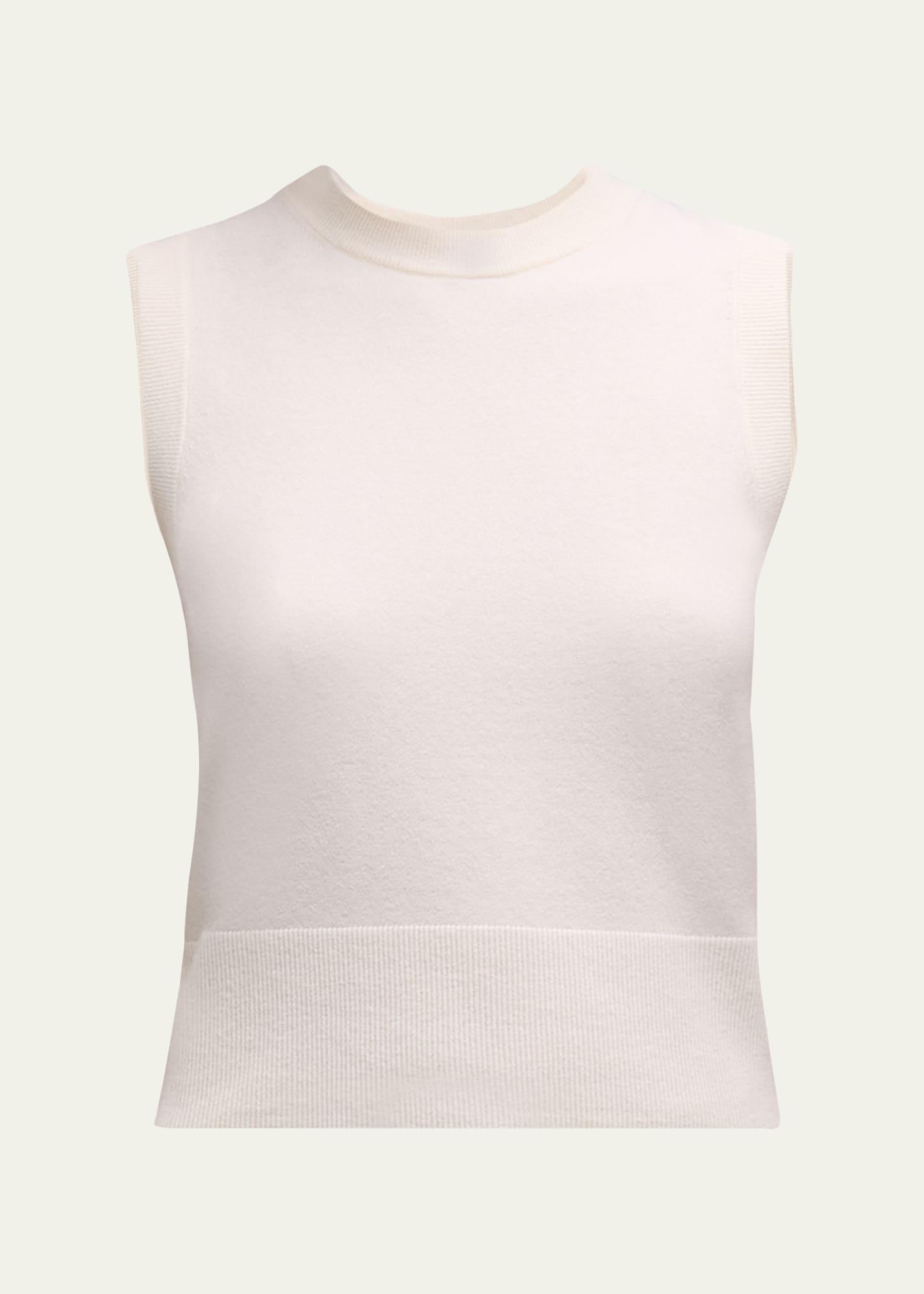 Wool Cashmere Crewneck Shell Top Product Image