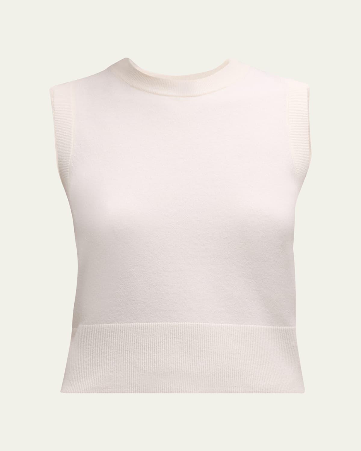 Wool Cashmere Crewneck Shell Top Product Image