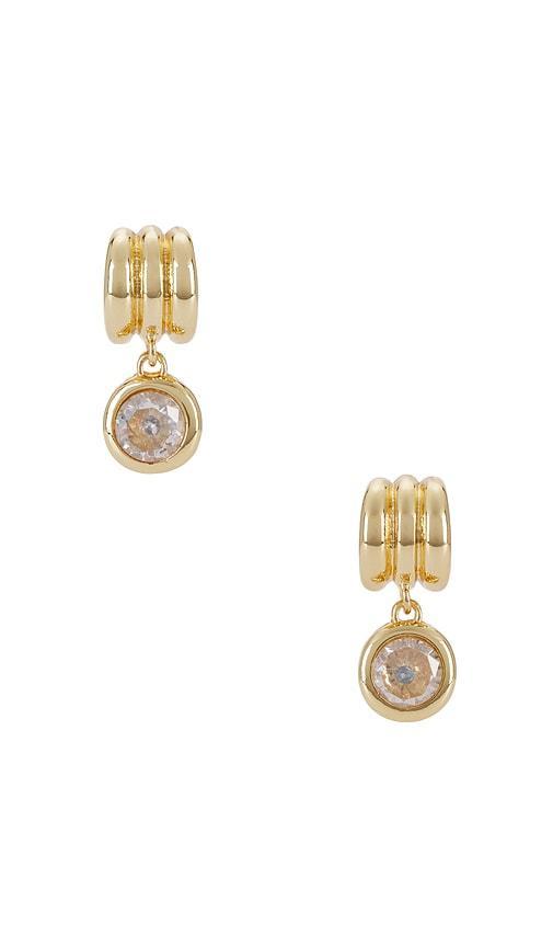 Hoop & Crystal Drop Earrings Product Image