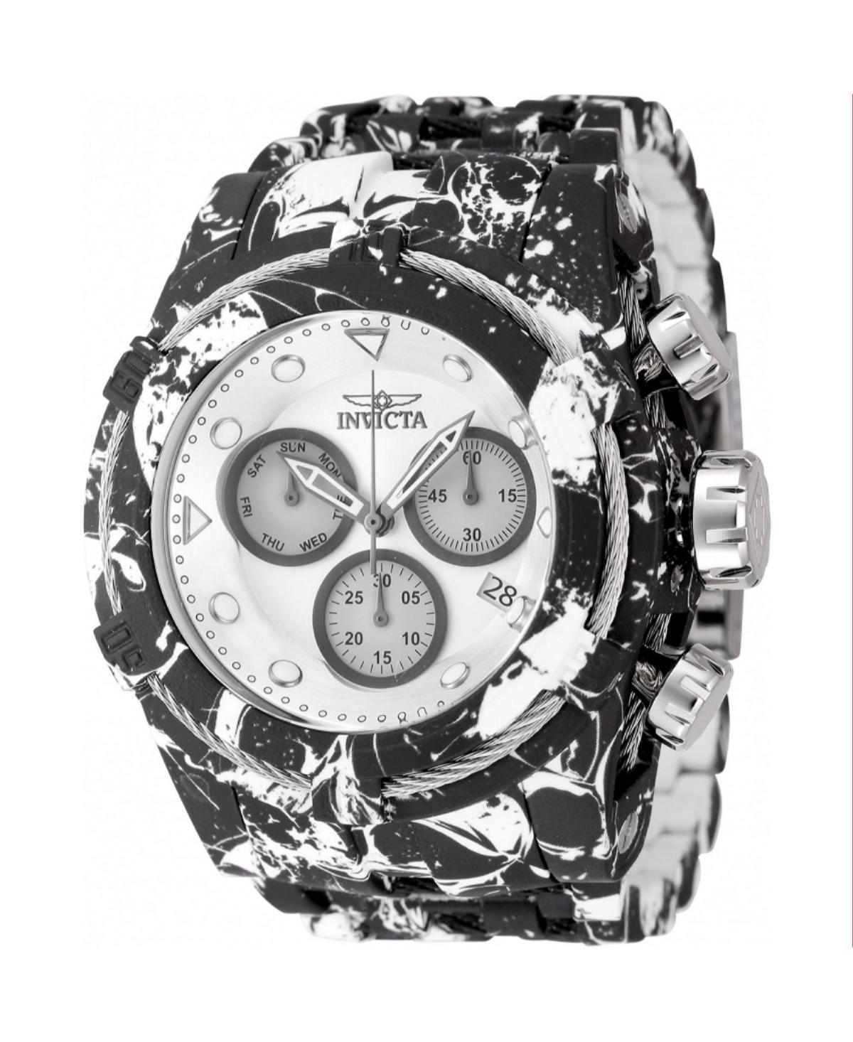 Invicta Mens 45489 Bolt Quartz Chronograph Antique Silver, Grey, Black Dial Watch - Silver Product Image