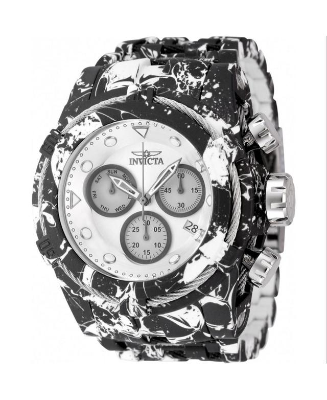 Invicta Mens 45489 Bolt Quartz Chronograph Antique Silver, Grey, Black Dial Watch - Silver Product Image