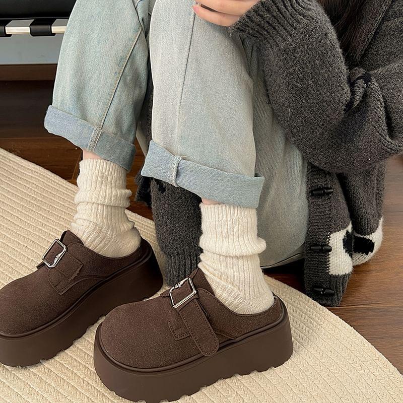 Platform Plain Buckled Loafers product image