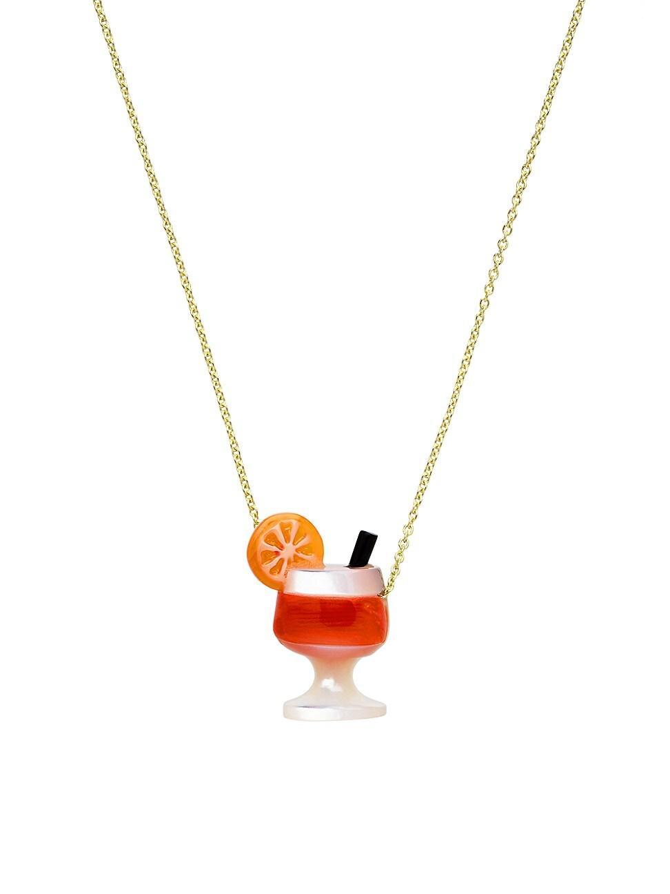 Womens Fruta Fresca 9K Gold & Multi-Stone Cocktail Necklace Product Image