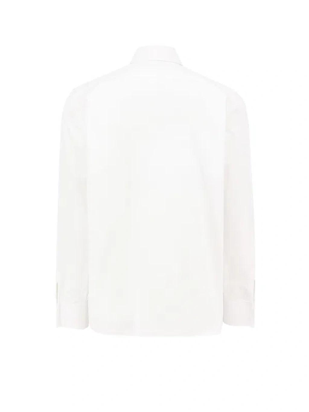 Oversize Cotton Shirt In White Product Image