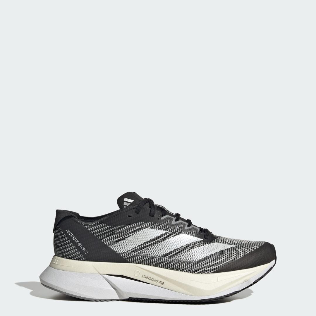 adidas Running Adizero Boston 12 (Core /Footwear White/Carbon) Women's Shoes Product Image