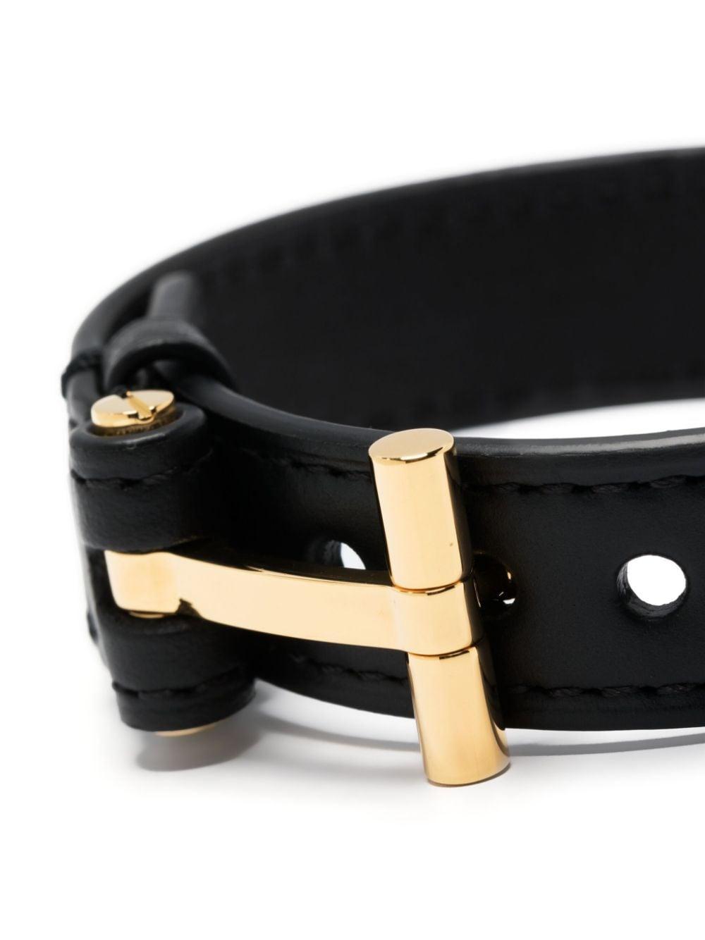 Leather Bracelet In Black Product Image