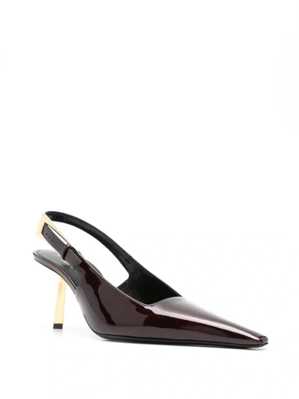 SAINT LAURENT Rudolph Pump 75mm In Brown Product Image