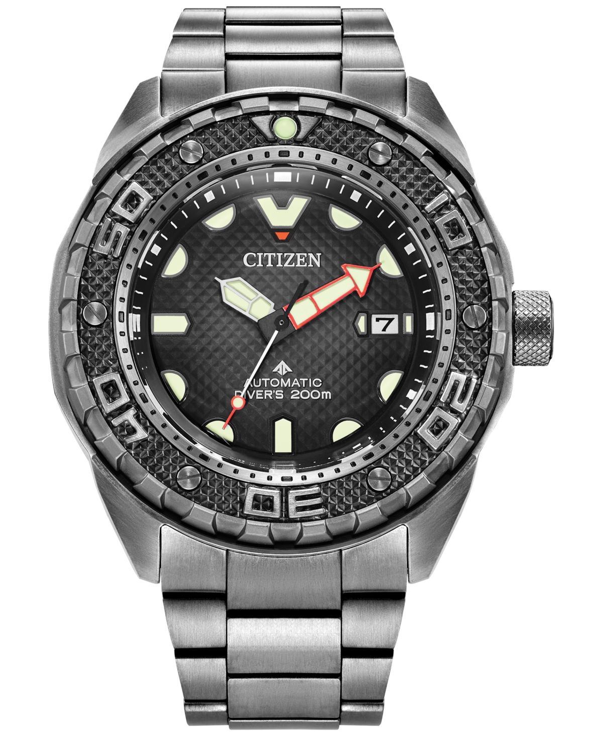 Citizen Mens Promaster Automatic Dive Silver-tone Super Titanium Bracelet Watch, 46mm Product Image