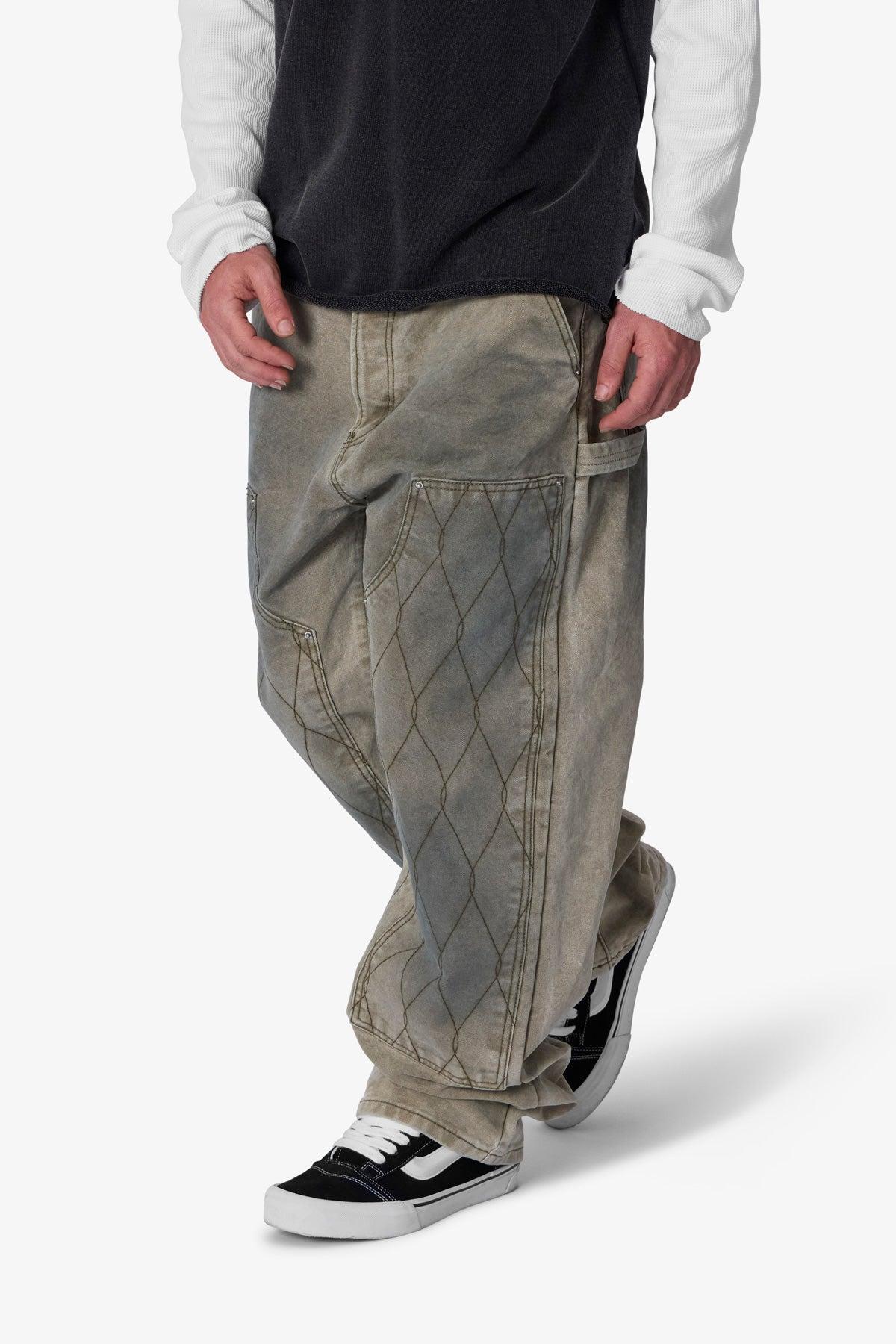 Ultra Baggy Chainlink Double Knee Pants - Khaki Product Image