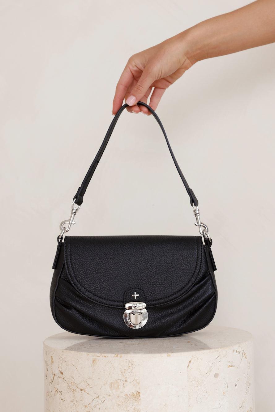 PETA + JAIN Rocha Shoulder Bag Black Pebble Silver Product Image