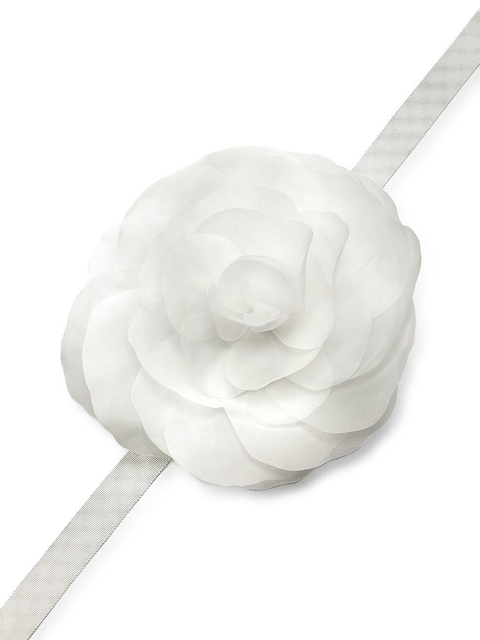 Womens Oversized Organza Flower Tie Product Image