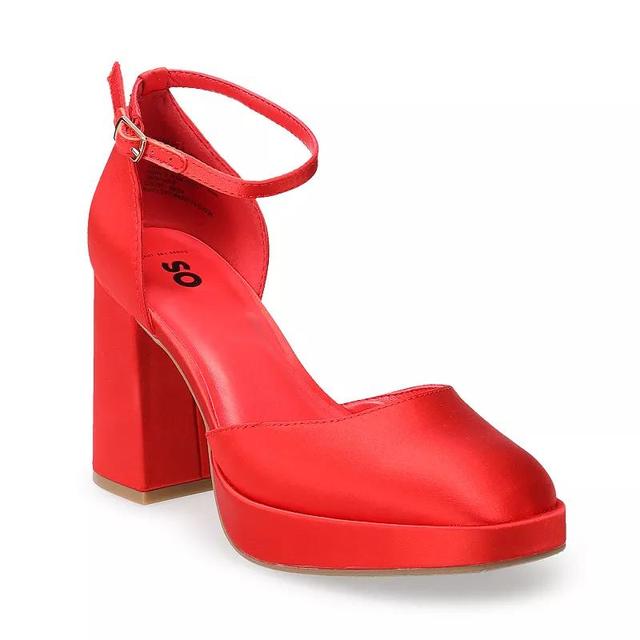 Juniors SO Ankle Strap Platform Shoes, Womens Product Image