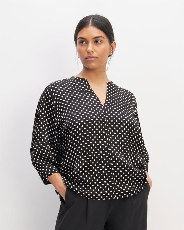 Hammered Satin Balloon Sleeve Top by Everlane Product Image