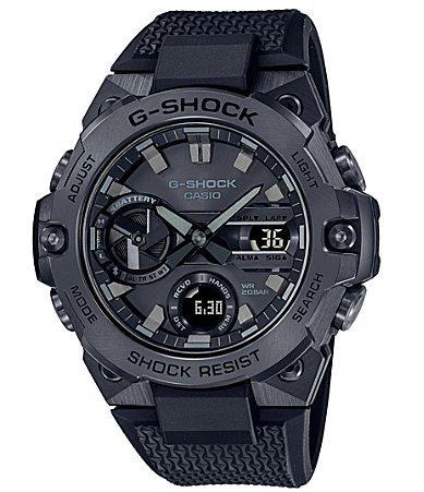 G-Shock Mens Blackout Ana-Digi Black Resin Strap Watch Product Image