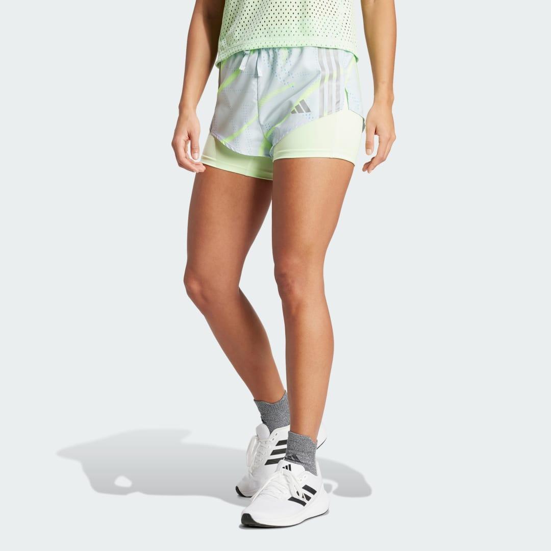 adidas Break the Norm Shorts Halo Blue L Womens Product Image