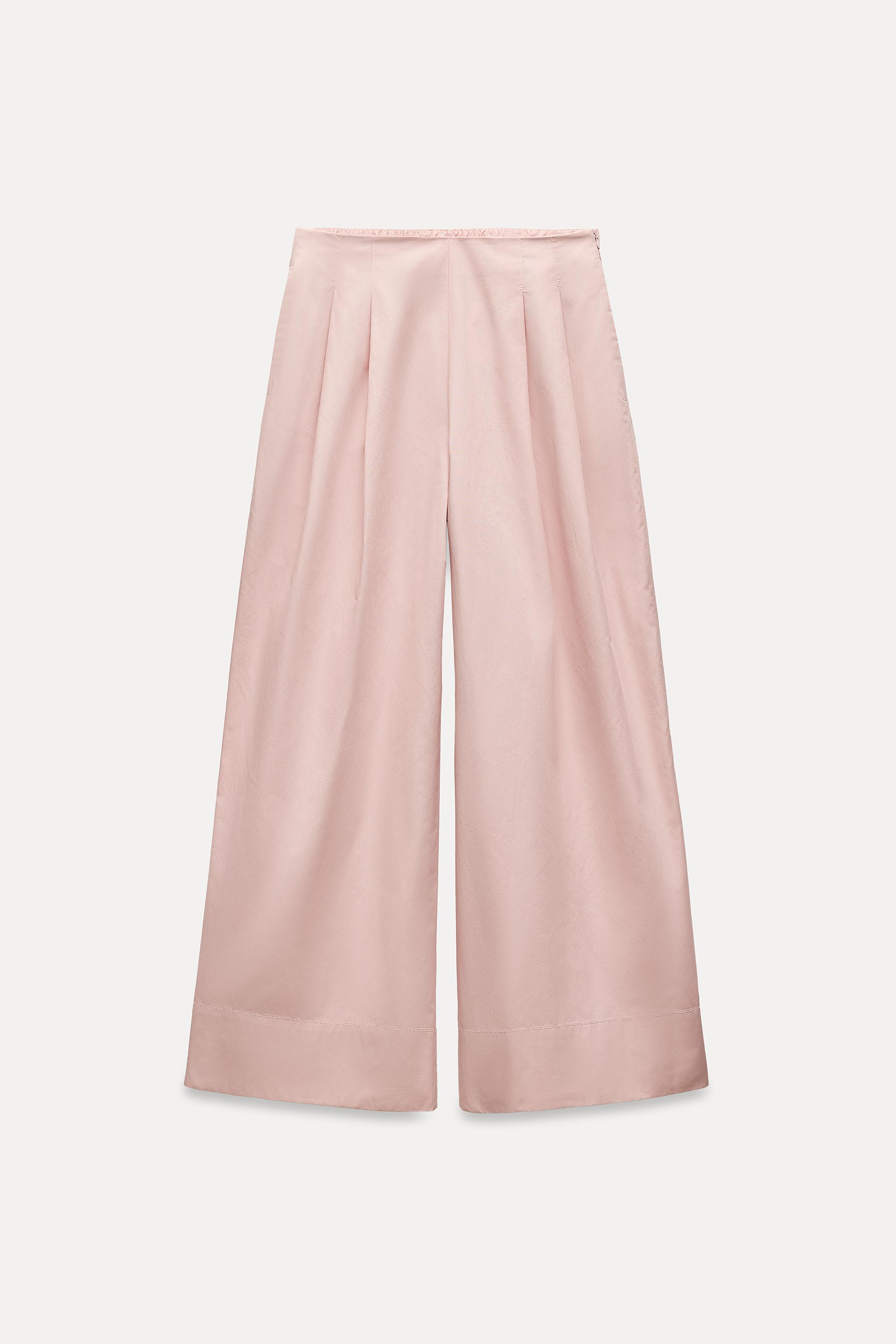 WIDE LEG POPLIN PANTS ZW COLLECTION Product Image